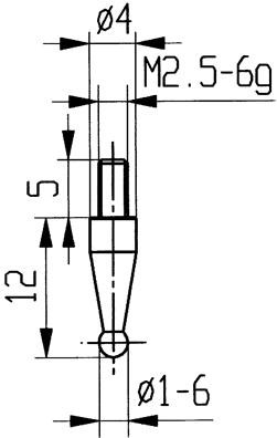 Messeinsatz HM Kugel Abb.18/ 1,0mm Käfer