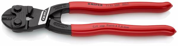 KNIPEX 71 01 200 SB CoBolt® Kompakt-Bolzenschneider 200 mm schwarz atramentiert mit Kunststoff über