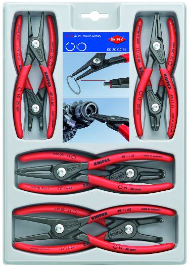 KNIPEX 00 20 04 SB Präzisions-Sicherungsringzangen-Set 295 mm