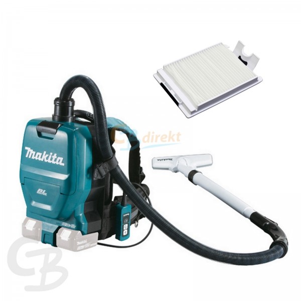 Makita Akku Rucksack Staubsauger DVC260Z 2x 18V, HEPA-Filter, solo o. Akku/Lader