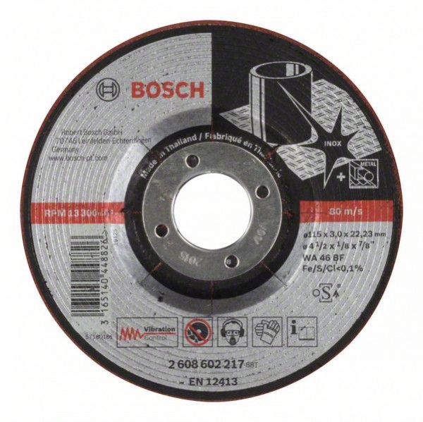 BOSCH SCHRUPPSCHEIBE WA 46 BF, HALBFLEXIBEL, 115 MM, 22,23 MM, 3 MM