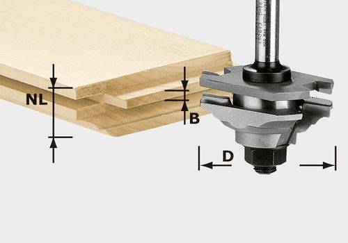 Festool Profil-Federfräser HW S8 D46 x D12-FD 490643