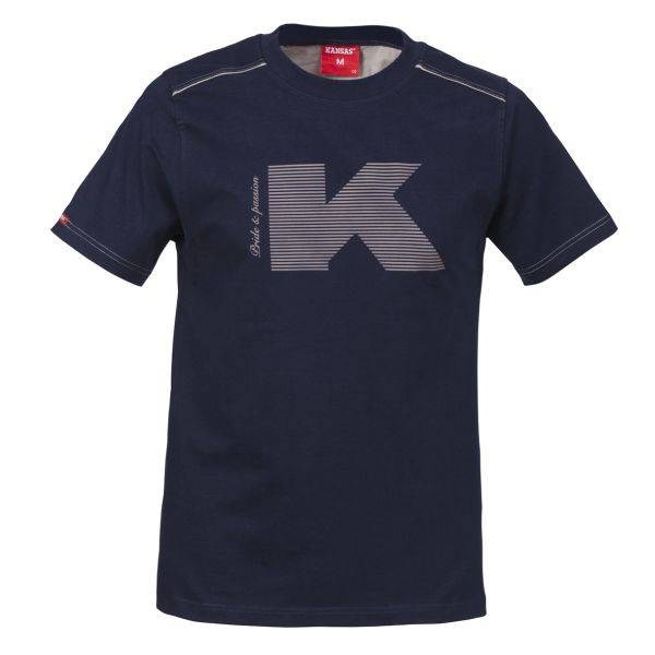 Kansas T-Shirt Edge "K" Dunkelblau Kurzarm Shirt 100795