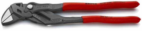 KNIPEX 86 01 250 Zangenschlüssel Zange und Schraubenschlüssel in einem Werkzeug 250 mm schwarz atram