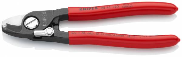 KNIPEX 95 41 165 Kabelschere 165 mm brüniert mit Kunststoff überzogen