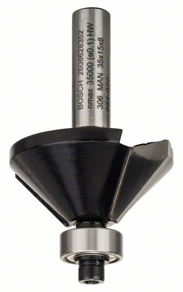 Bosch Fasefräser 8 mm Durchmesser D1 11 mm Länge 15 mm G 56 mm Fräser 45°