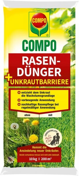 Compo Rasendünger+Unkrautbarriere 10kg