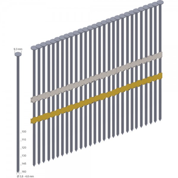 Rundkopfnagel a 3000 St RK31/65BK Prebena