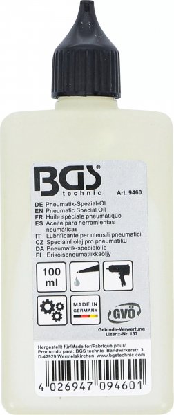 BGS Pneumatik-Spezial-Öl 100 ml 9460