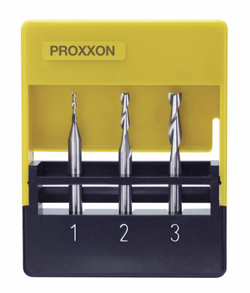 PROXXON Vollhartmetall-Schaftfräsersatz, 3tlg. (1 - 2 - 3 mm) 27116