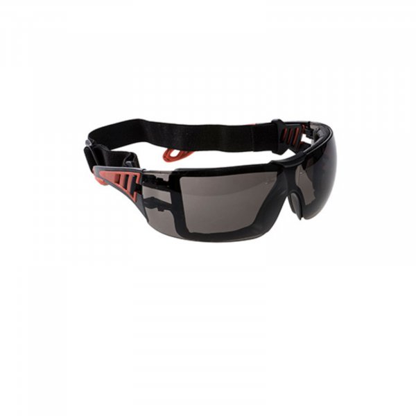 PORTWEST Schutzbrille PS11 dunkel Arbeitsschutzbrille Tech Look Plus-Brille PS11SKR