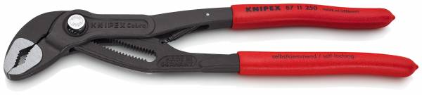 KNIPEX 87 11 250 Cobra®...matic Wasserpumpenzange 250 mm grau atramentiert mit rutschhemmendem Kuns