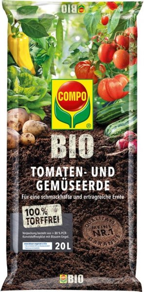 Compo Tomaten- und Gemüseerde torffrei 20 L COMPO BIO