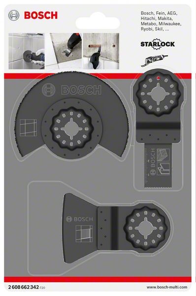 Bosch Fliesen-Set, / Profi-Shop CBdirekt / Werkzeug Garten Sanitär Oszillieren für 3-teilig 