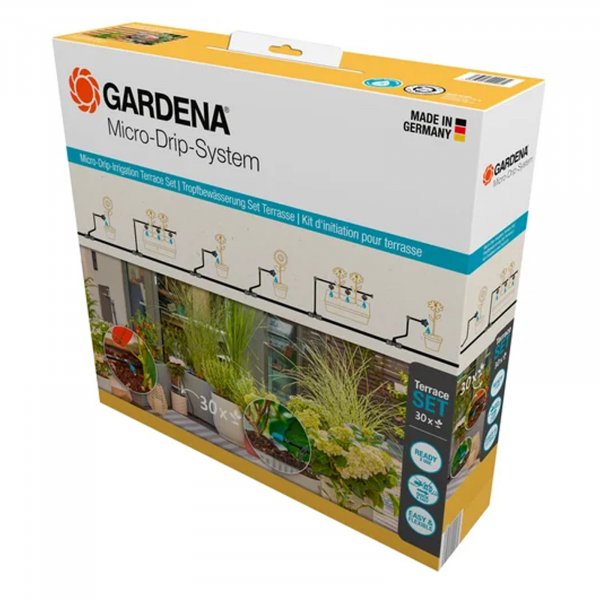 Gardena MDS Tropfbewässerung Set Terrasse (30 Pflanzen) 13400