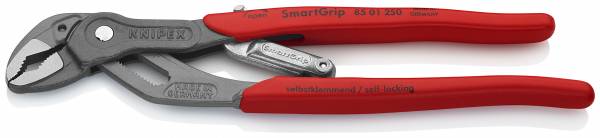 KNIPEX 85 01 250 SmartGrip® Wasserpumpenzange mit automatischer Einstellung 250 mm grau atramentier