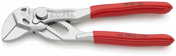 KNIPEX 86 03 125 SB Zangenschlüssel Zange und Schraubenschlüssel in einem Werkzeug 125 mm verchromt