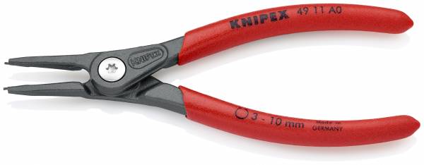 KNIPEX 49 11 A0 Präzisions-Sicherungsringzange für Außenringe auf Wellen 140 mm grau atramentiert mi