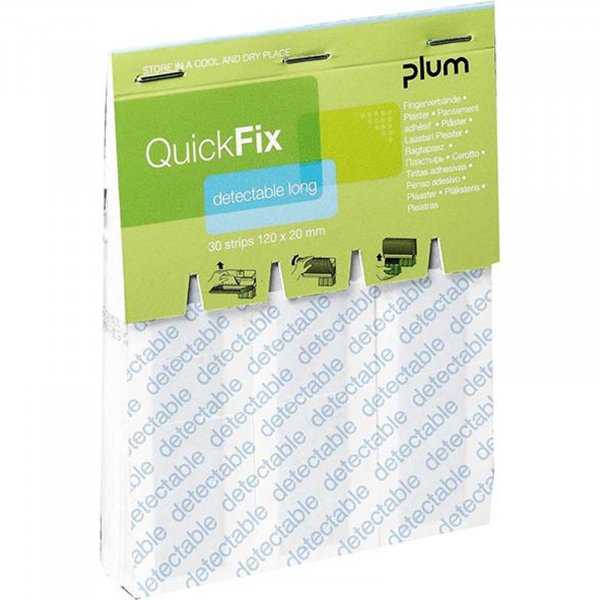 Nachfüllpackung QuickFix long, 30 Pflaster., blau