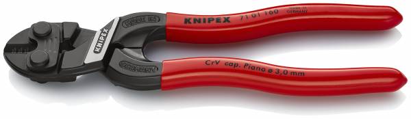 KNIPEX 71 01 160 CoBolt® S Kompakt-Bolzenschneider 160 mm mit Kunststoff überzogen