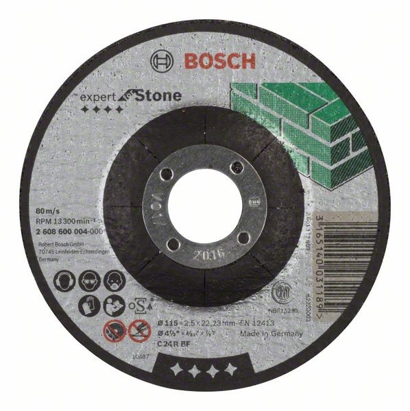 BOSCH TRENNSCHEIBE GEKRÖPFT EXPERT FOR STONE C 24 R BF, 115 MM, 22,23 MM, 2,5 MM