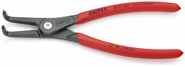 KNIPEX 49 21 A31 SB Präzisions-Sicherungsringzange für Außenringe auf Wellen 210 mm grau atramentier