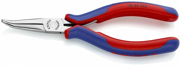 KNIPEX 35 82 145 Elektronik-Greifzange 145 mm mit Mehrkomponenten-Hüllen spiegelpoliert