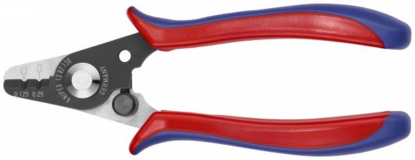 KNIPEX 12 82 130 SB Abisolierzange für Glasfaserkabel 253 mm brüniert mit Kunststoff-Griffhüllen