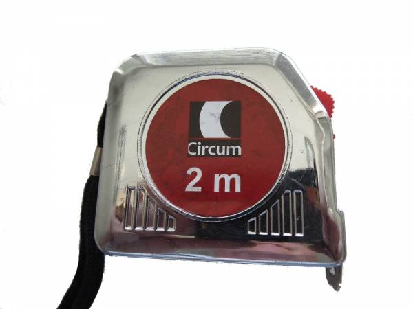 Circum Rollbandmaß 2 m x 12,5 mm Bandmaß Maßband Metermaß Rollbandmass