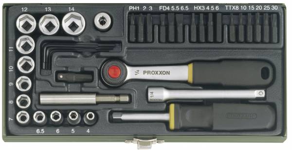 PROXXON Schraubersatz 1/4" (39-teilig) 23070