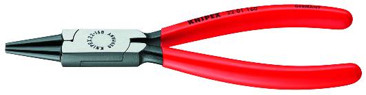 KNIPEX 22 01 140 SB Rundzange 140 mm schwarz atramentiert mit Kunststoff überzogen poliert