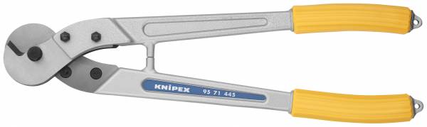 KNIPEX 95 71 445 Drahtseil- und Kabelschere 445 mm mit Kunststoff-Hüllen poliert