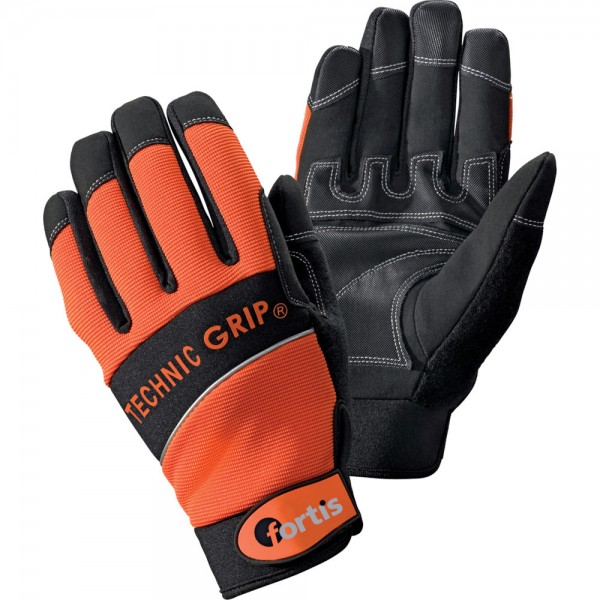 FORTIS Handschuh TechnicGrip, orange/schwarz