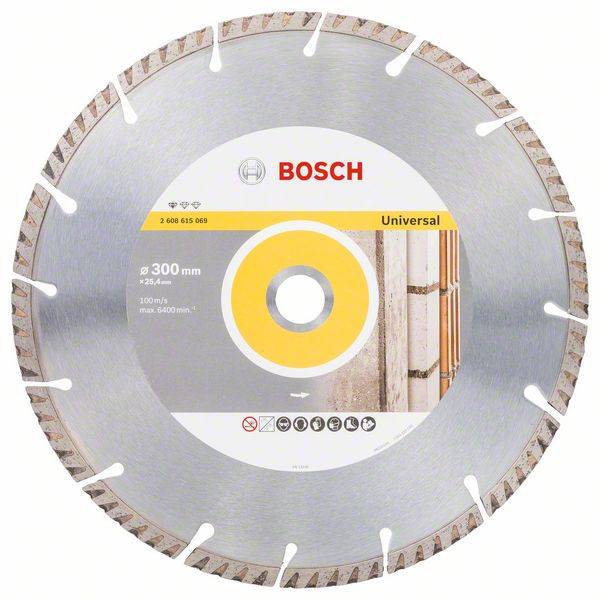 Bosch Diamanttrennscheibe Standard for Universal, 300 x 25,4 x 3,3 x 10 mm