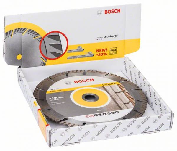 Bosch Diamanttrennscheibe Standard for Universal, 230 x 22,23 x 2,6 x 10 mm, 10er-Pack