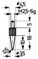 Messeinsatz Stahl Abb.15/ 0,5mm Käfer