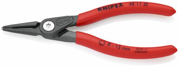 KNIPEX 48 11 J0 Präzisions-Sicherungsringzange für Innenringe in Bohrungen 140 mm grau atramentiert