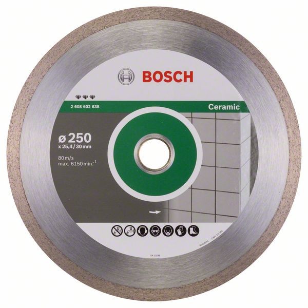 BOSCH DIAMANTTRENNSCHEIBE BEST FOR CERAMIC, 250 X 30/25,40 X 2,4 X 10 MM