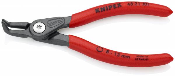 KNIPEX 48 21 J01 Präzisions-Sicherungsringzange für Innenringe in Bohrungen 130 mm grau atramentiert