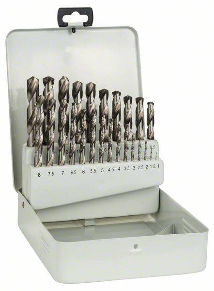 Bosch Metallbohrer-Set HSS-G, DIN 338, 135°, 25-teilig, 1 - 13 mm, Metallkassette