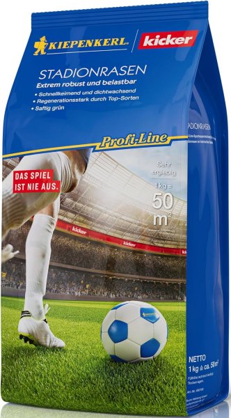 Kiepenkerl Kicker-Stadionrasen 1 kg Klotzbeutel Profi-Line