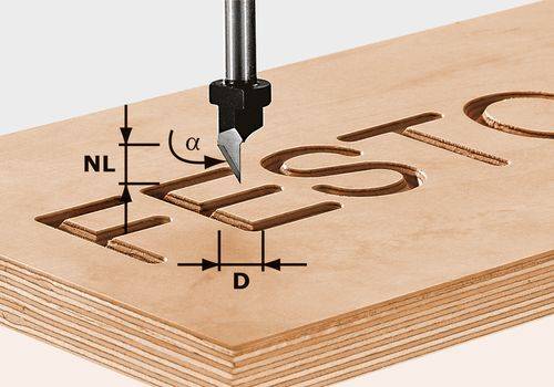 Festool Schriftenfräser HW S8 D11/60° 491003