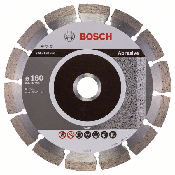 BOSCH DIAMANTTRENNSCHEIBE STANDARD FOR ABRASIVE, 180 X 22,23 X 2 X 10 MM