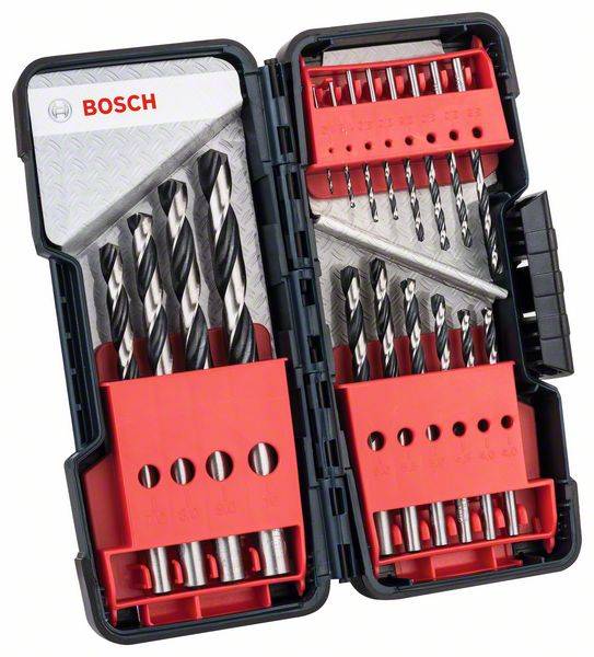 Bosch Metallspiralbohrer-HSS-Set PointTeQ, DIN 338, 18-teilige ToughBox