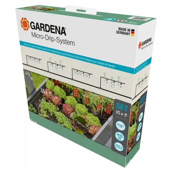 Gardena MDS Tropfbewässerung Set Hochbeet/Beet(35 Pflanzen) 13455