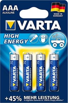 Batt. HIGH ENERGY Micro 4er Blister AAA Varta