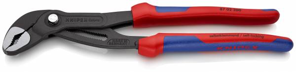 KNIPEX 87 02 300 Cobra® Hightech-Wasserpumpenzange 300 mm grau atramentiert mit Mehrkomponenten-Hül