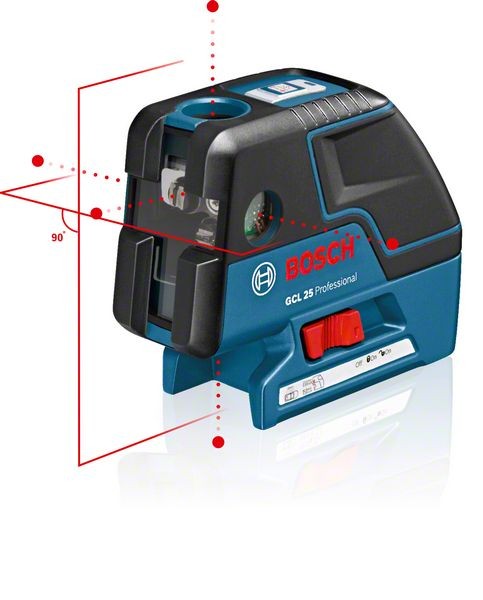 BOSCH PUNKTLASER GCL 25, MIT SCHUTZTASCHE UND BAUSTATIV BS 150