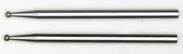 PROXXON Diamantschleifstifte, Kugel, Ø 1,0 mm, 2 Stück 28212