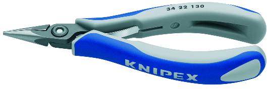 KNIPEX 34 22 130 Präzisions-Elektronik-Greifzange 135 mm brüniert mit Mehrkomponenten-Hüllen poliert